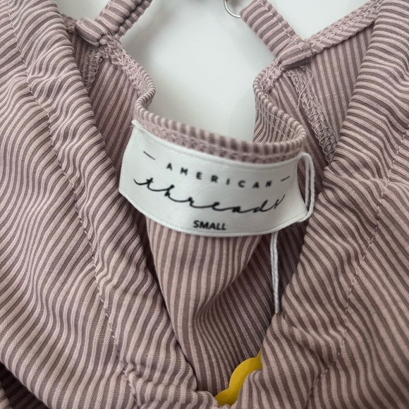 American Threads Mauve rib romper - Picture 5 of 7
